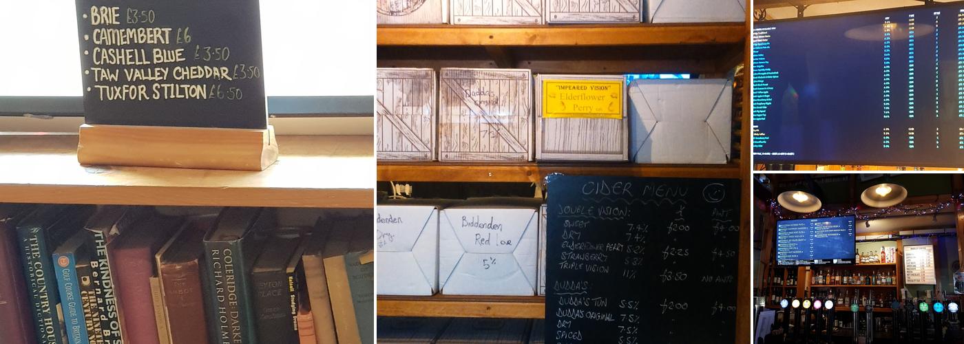 The Chapel Bar and Bookshop, Broadstairs Menu