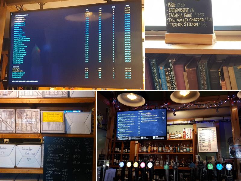 The Chapel Bar and Bookshop, Broadstairs Menu