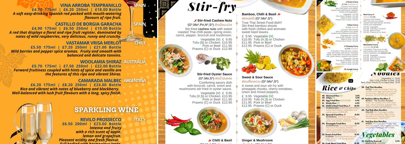 Thai Village Restaurant And Bar Menu