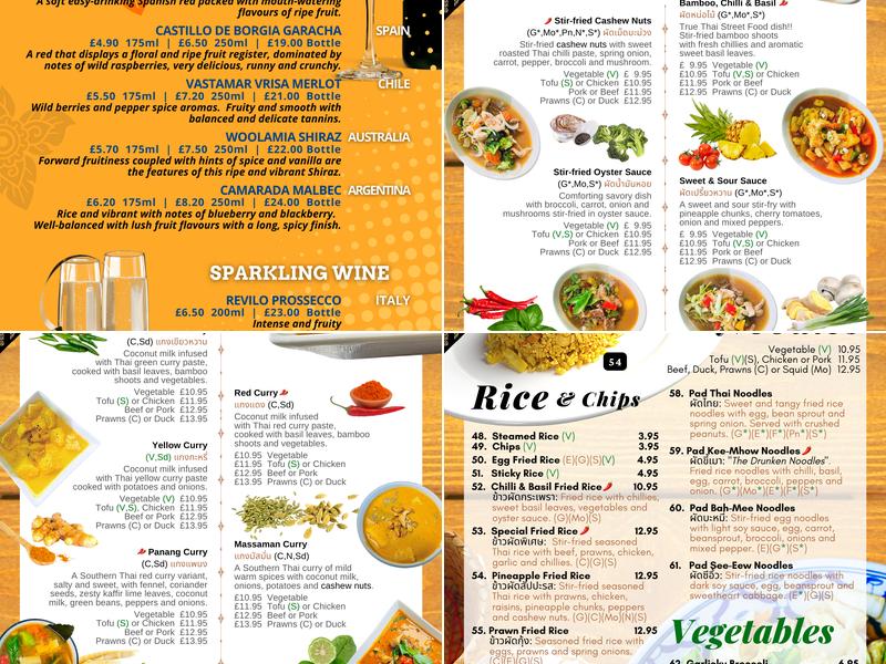 Thai Village Restaurant And Bar Menu