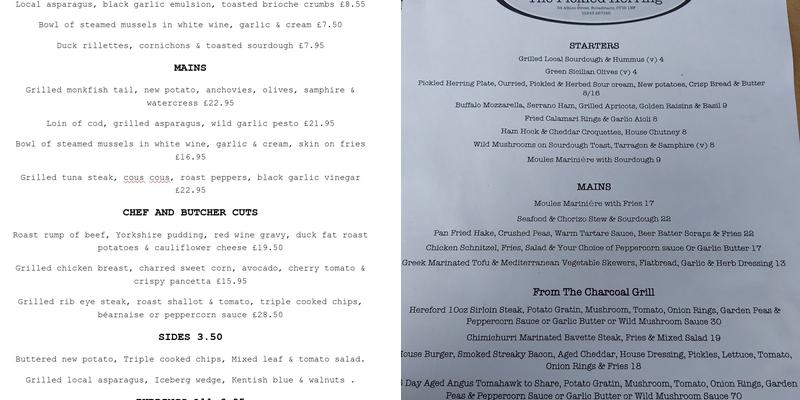 The Pickled Herring Menu