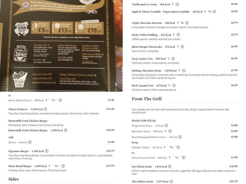 Canterbury Bell Menu