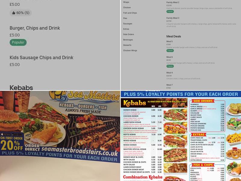 Sea Master Fish & Chips Menu