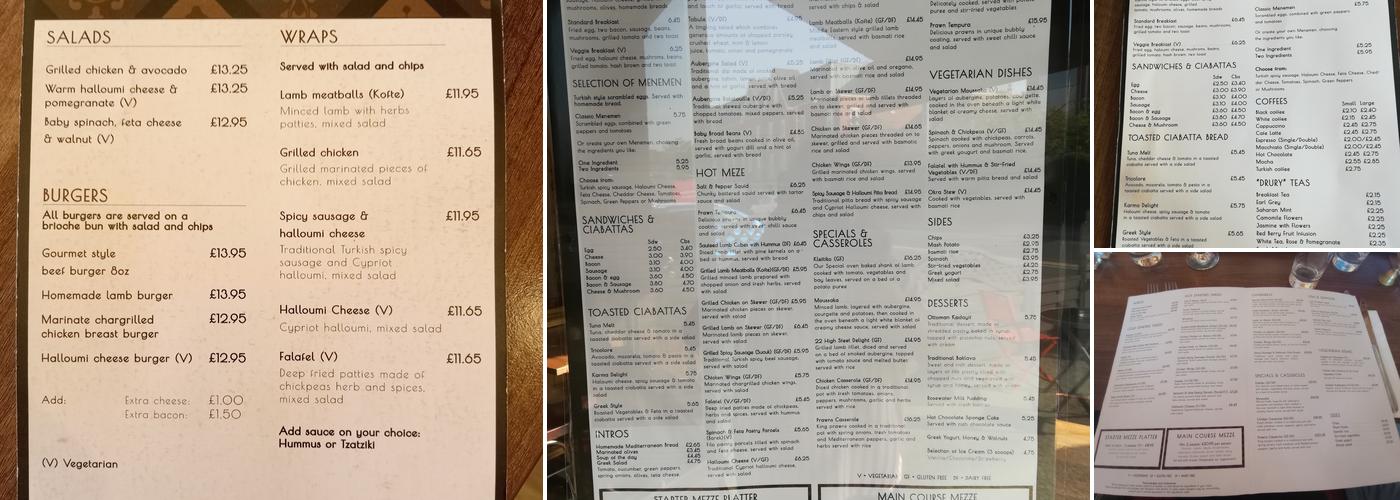 Karma Cafe & Meze Menu