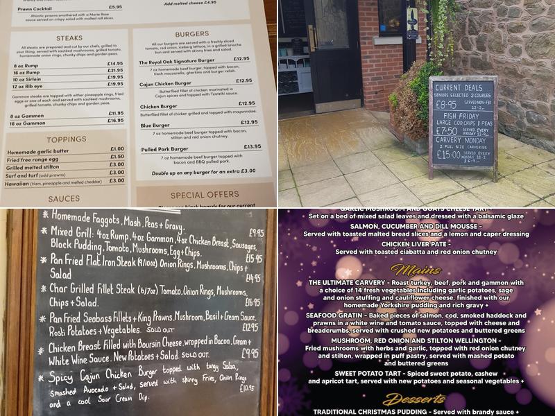 The Royal Oak Menu