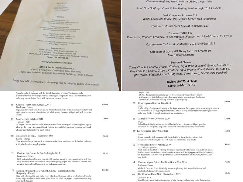 Russell’s of Broadway Menu