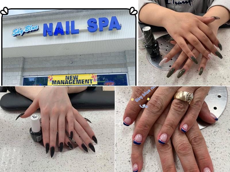 Sky blue nail spa