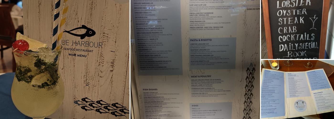 Blue Harbour London Menu