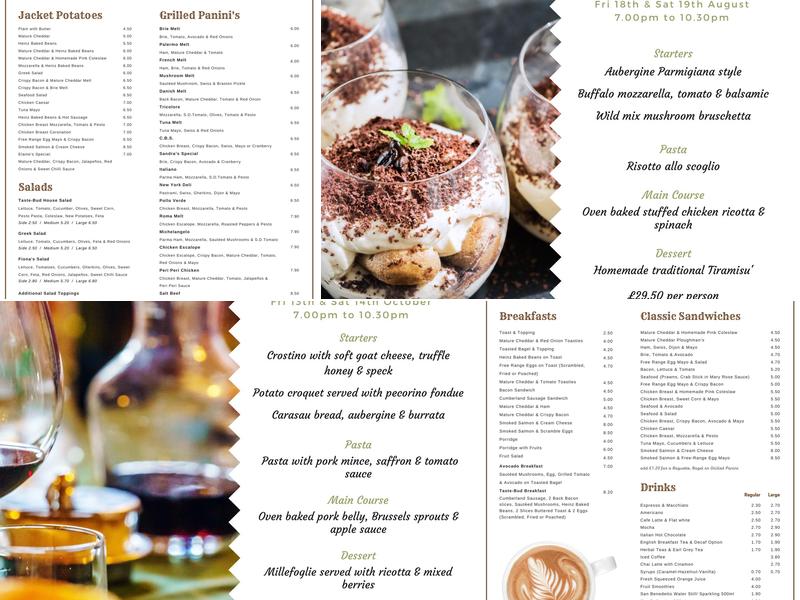 Taste-Bud Menu