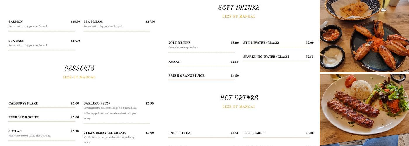 Lezz-et Mangal Menu
