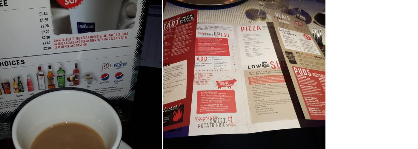 O'Neill's Bromley Menu