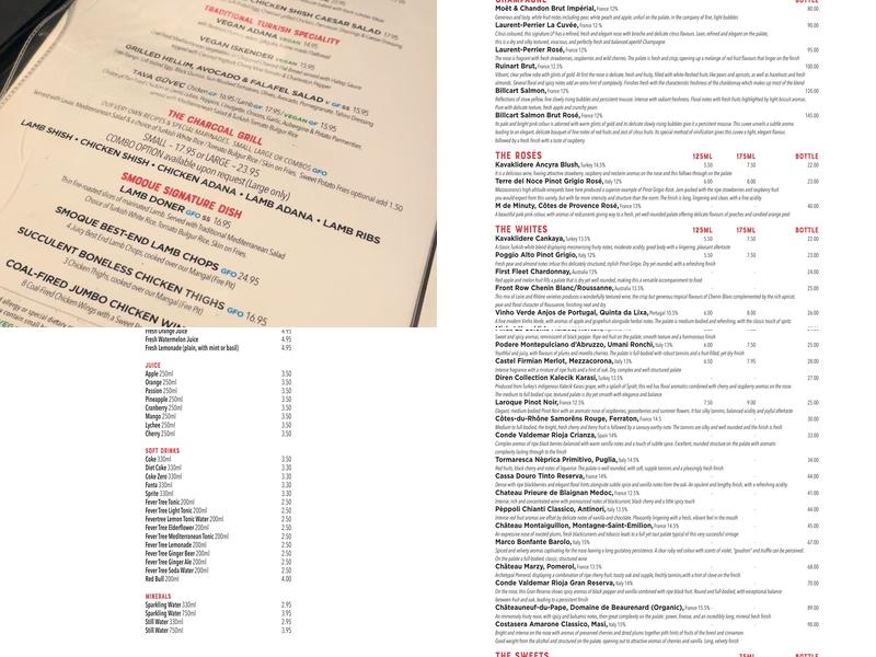 SMOQUE Bromley Menu