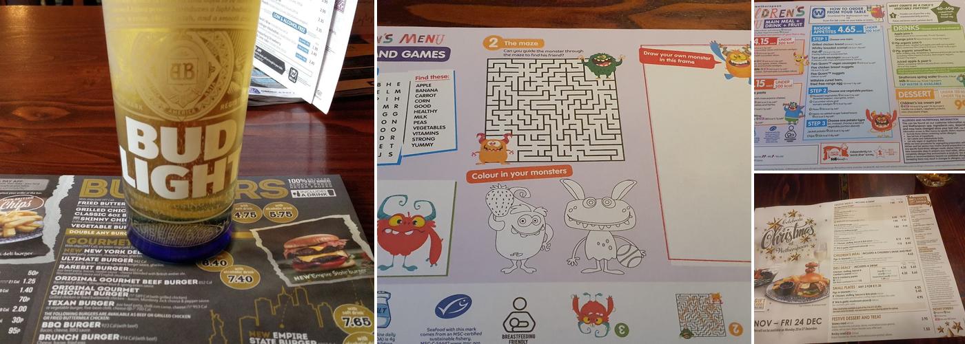 The Greyhound - JD Wetherspoon Menu