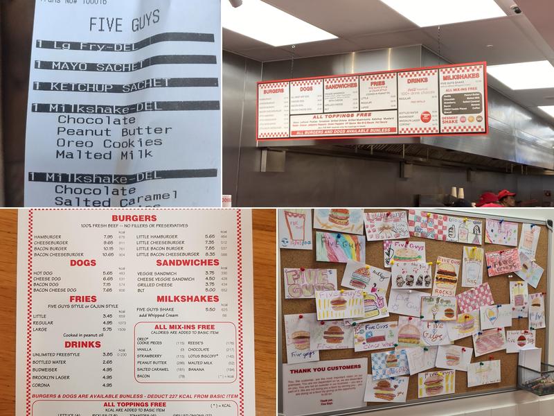 Five Guys Bromley Menu