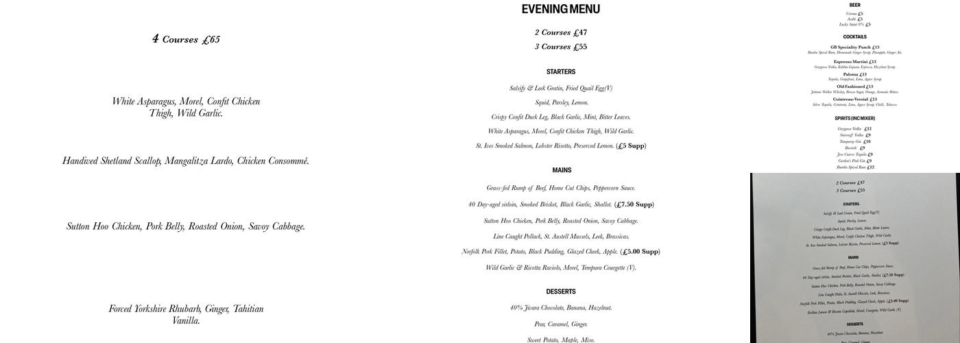 Grounded Brothers Menu