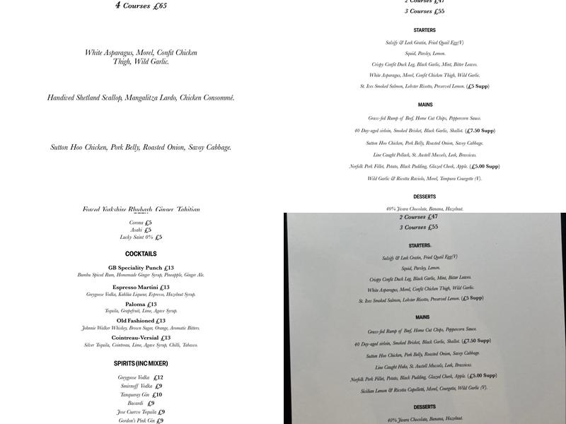 Grounded Brothers Menu