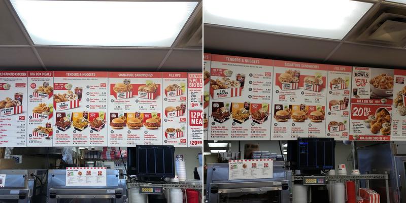 KFC Menu