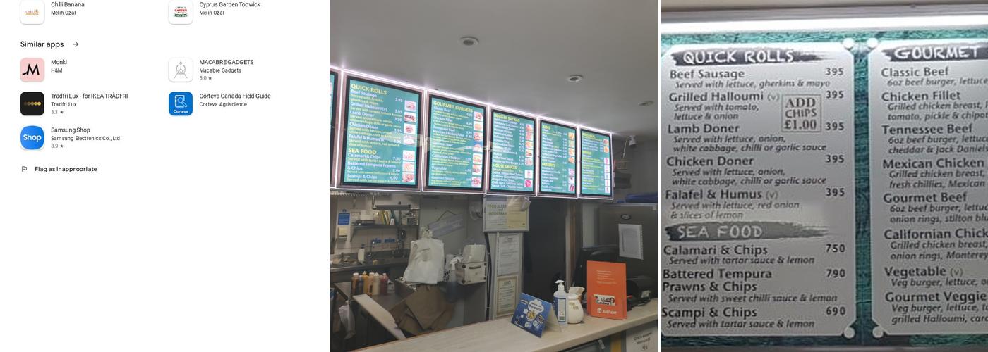 Shish Cos Bromley Menu