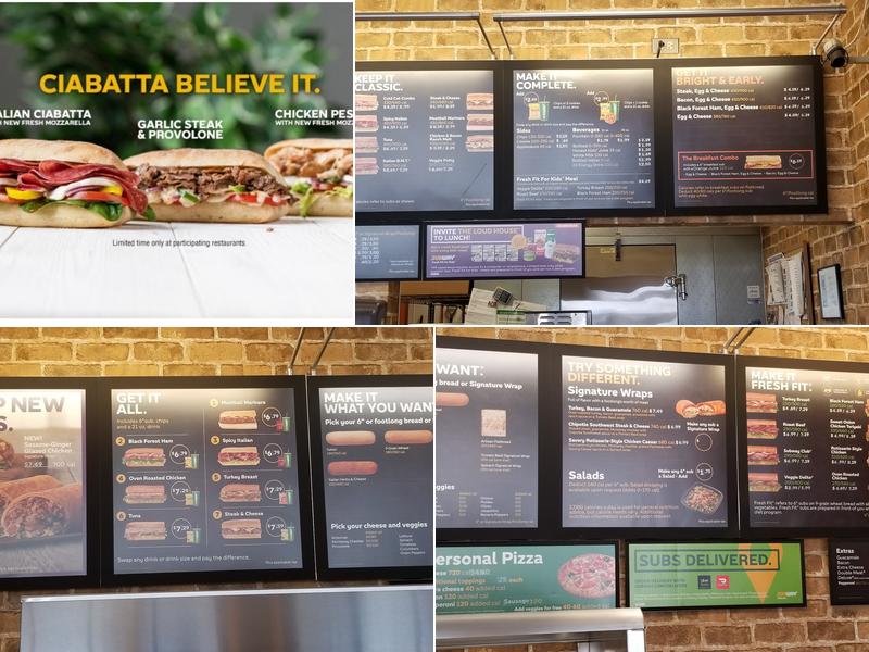 Subway Menu