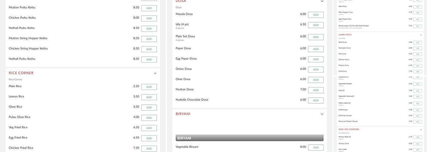 Ganesha restaurant Bromley Menu