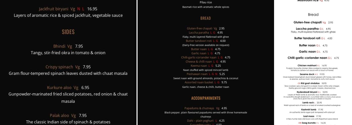Cinnamon Culture Menu