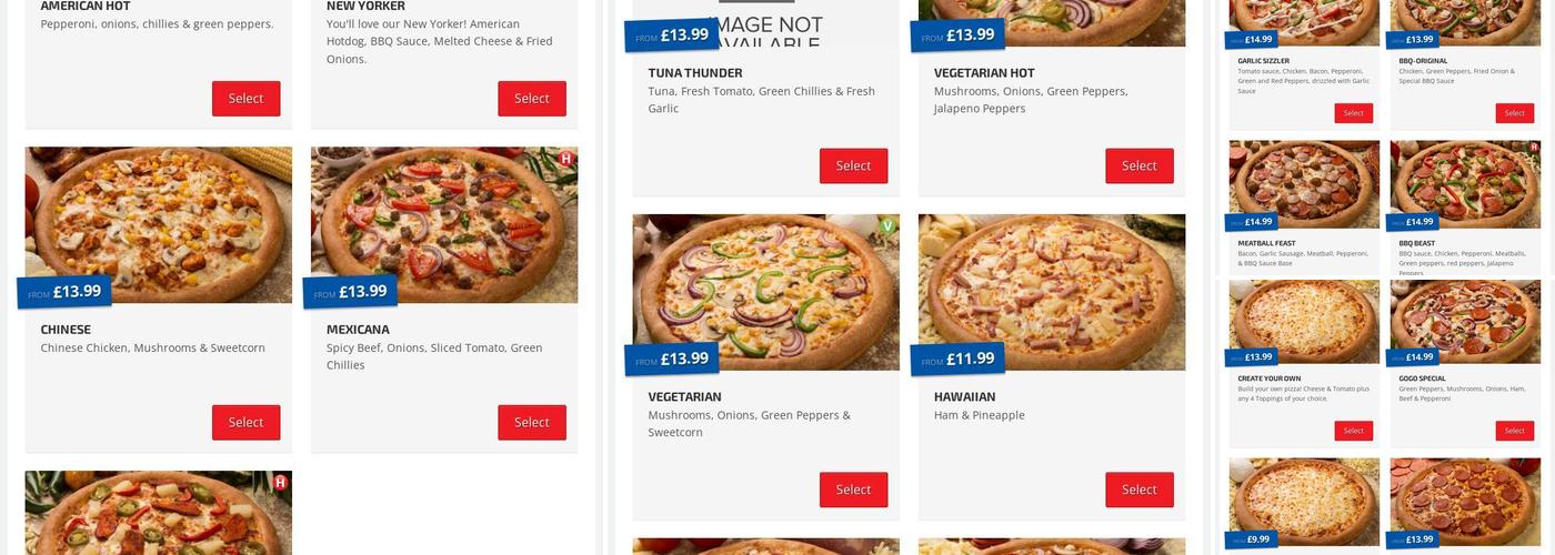 Pizza Go Go Bromley Menu