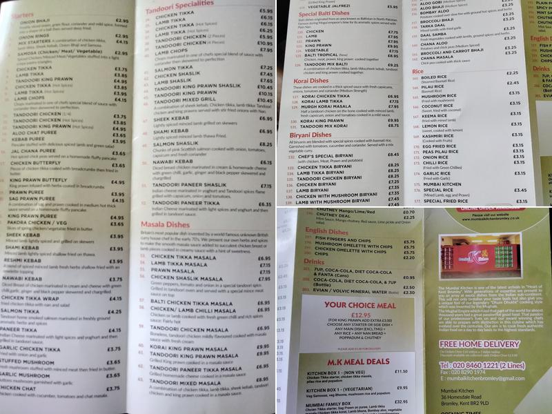 Mumbai Kitchen Menu