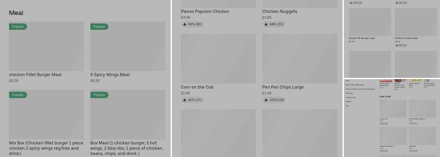 Perfect Fried Chicken Menu