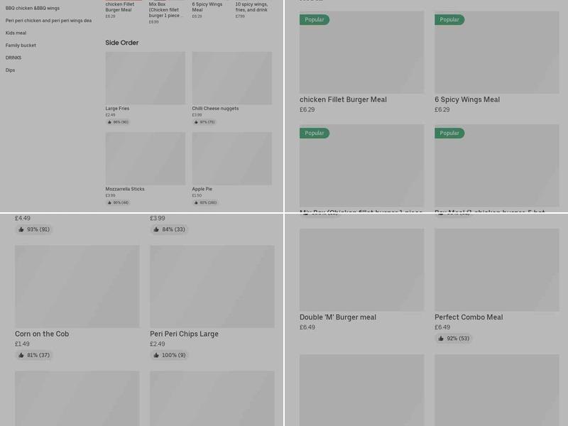 Perfect Fried Chicken Menu