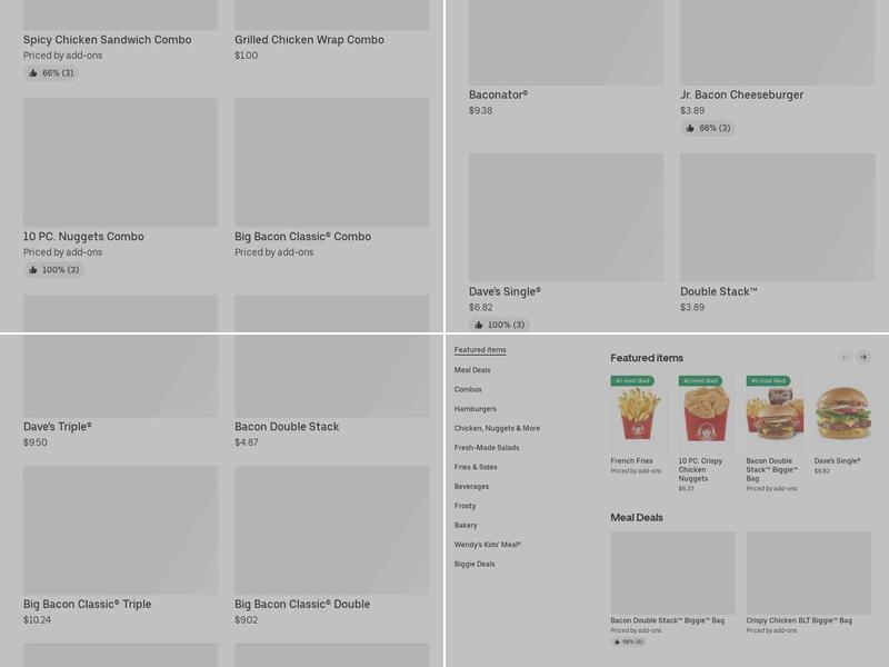 Wendy's Menu
