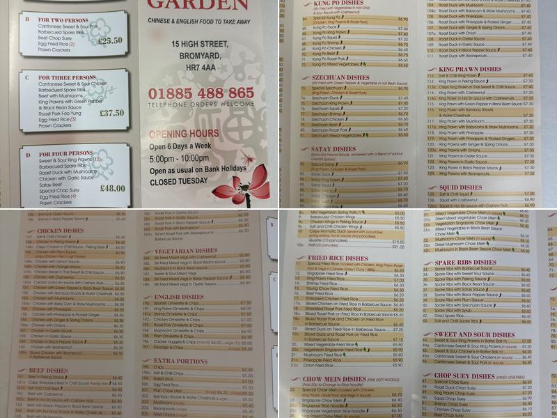 New Jade Garden Menu