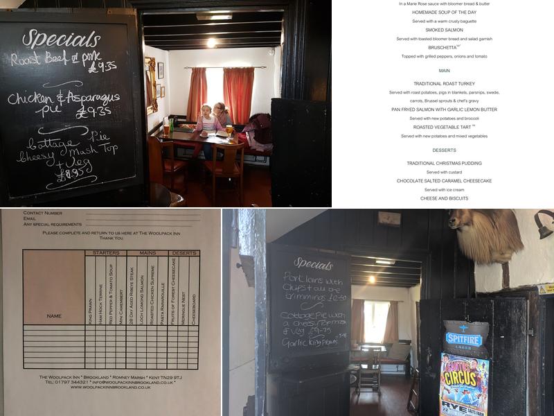 The Woolpack Inn Menu