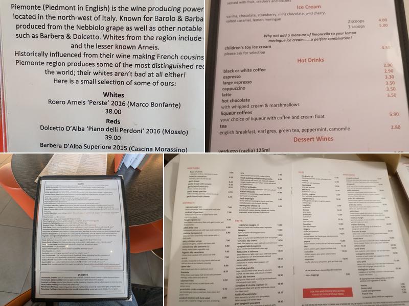 The Italian Orchard Menu