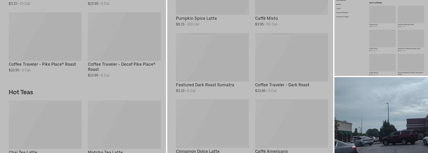 Starbucks Coffee Company Menu