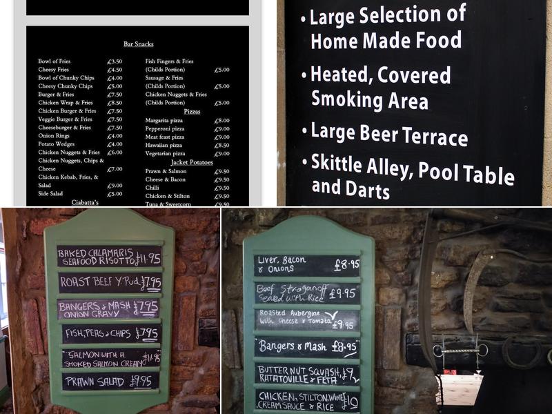 The Sun Inn Menu