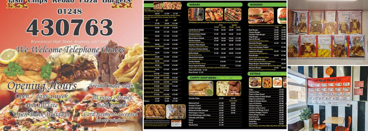 Brynsiencyn Kebab House Menu
