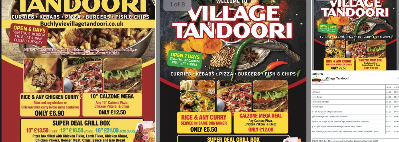 Village Tandoori Menu