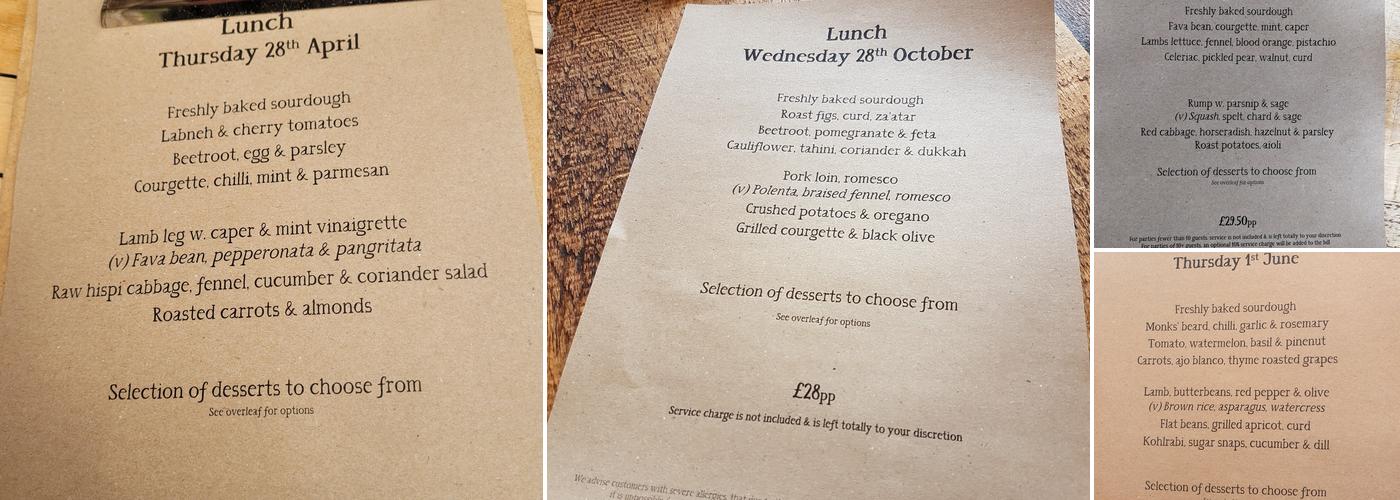 Riverford Field Kitchen - Organic Restaurant Menu