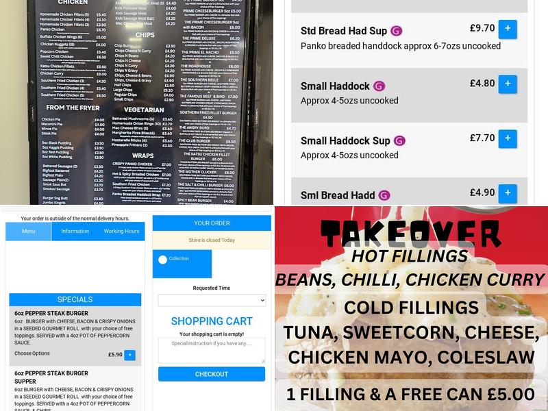 Drifters Fish & Chips Menu