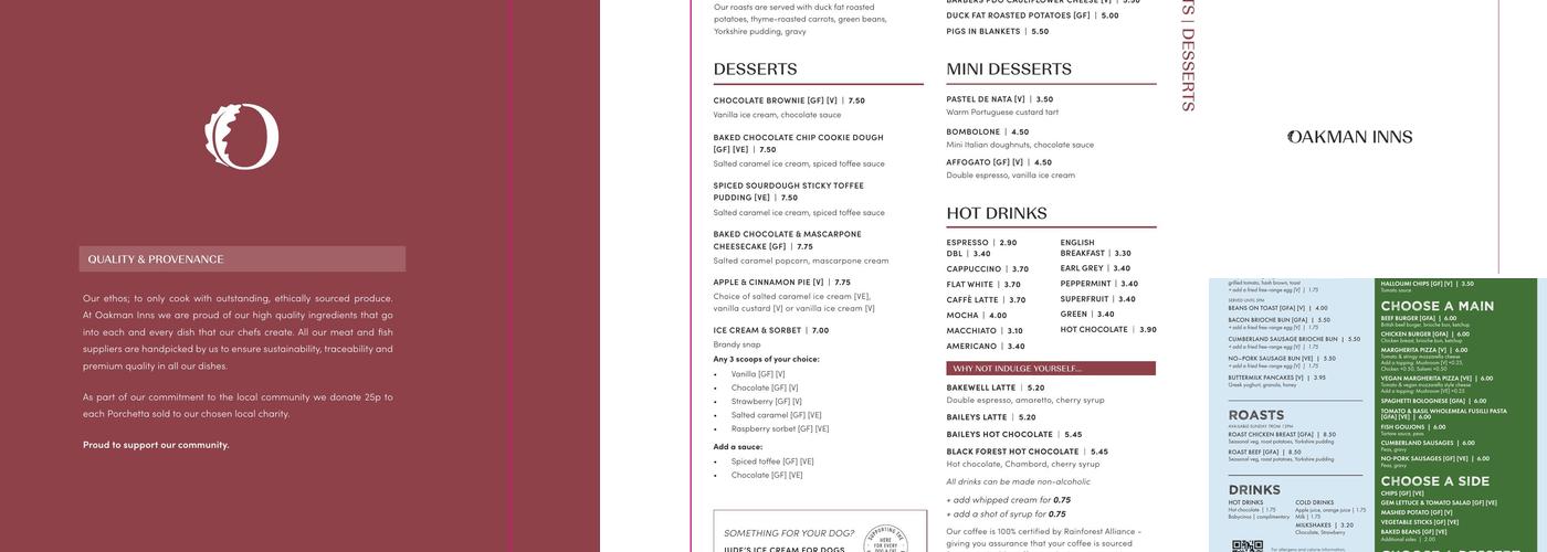 The Grand Junction Menu