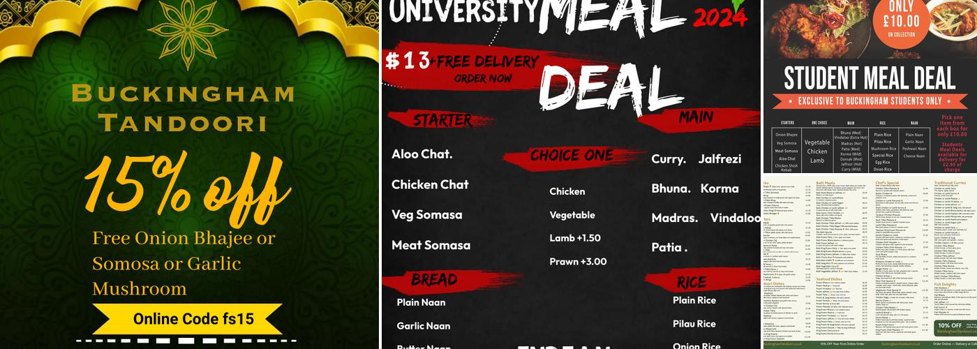 Buckingham Tandoori Menu