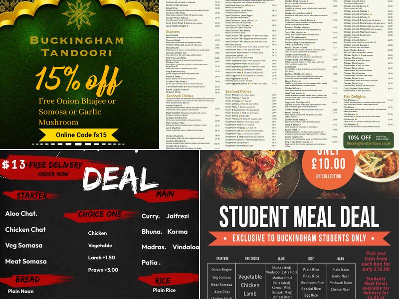 Buckingham Tandoori Menu