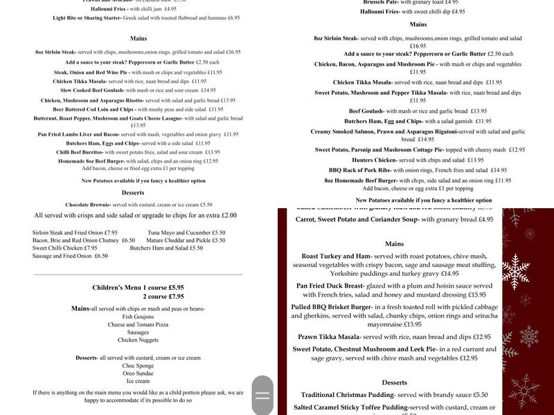 The Montgomery of Alamein Menu