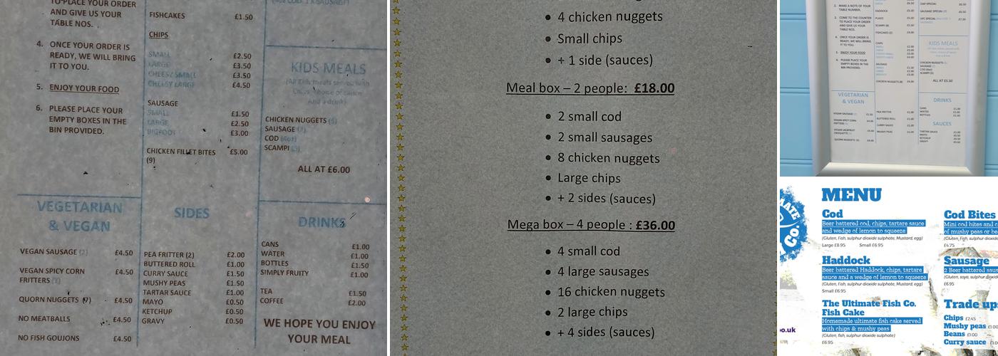 Ultimate Fish Company Ltd Menu