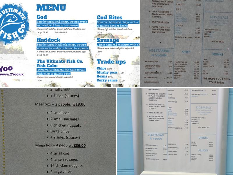 Ultimate Fish Company Ltd Menu