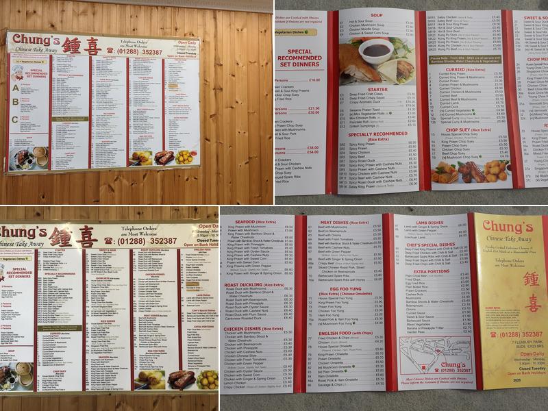 Chung's Menu