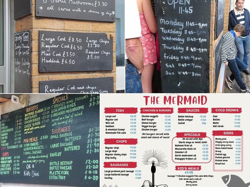 The Mermaid Takeaway Menu