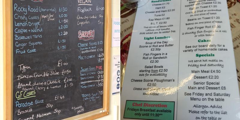 Bugbrooke Community Cafe Menu