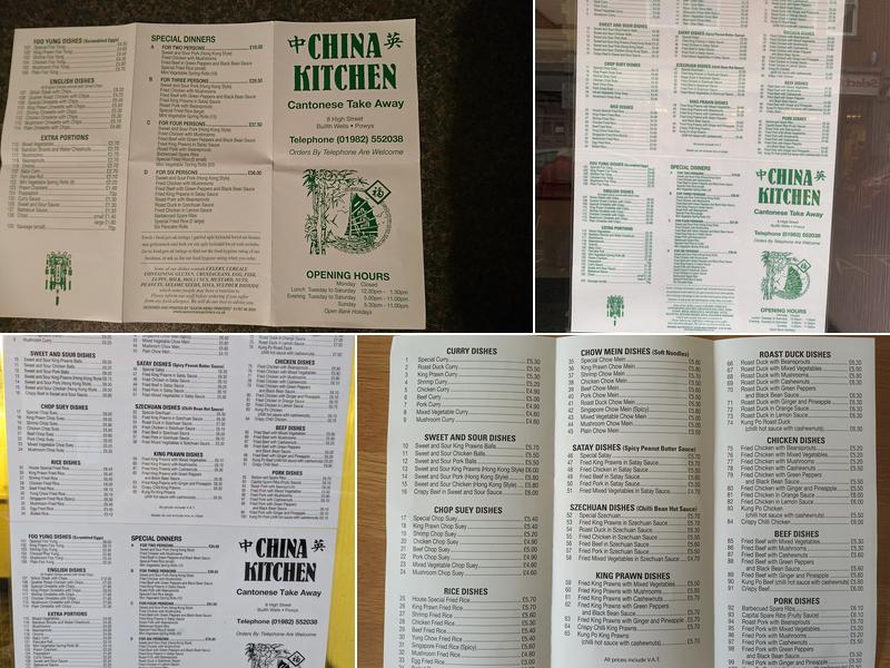 China Kitchen Menu