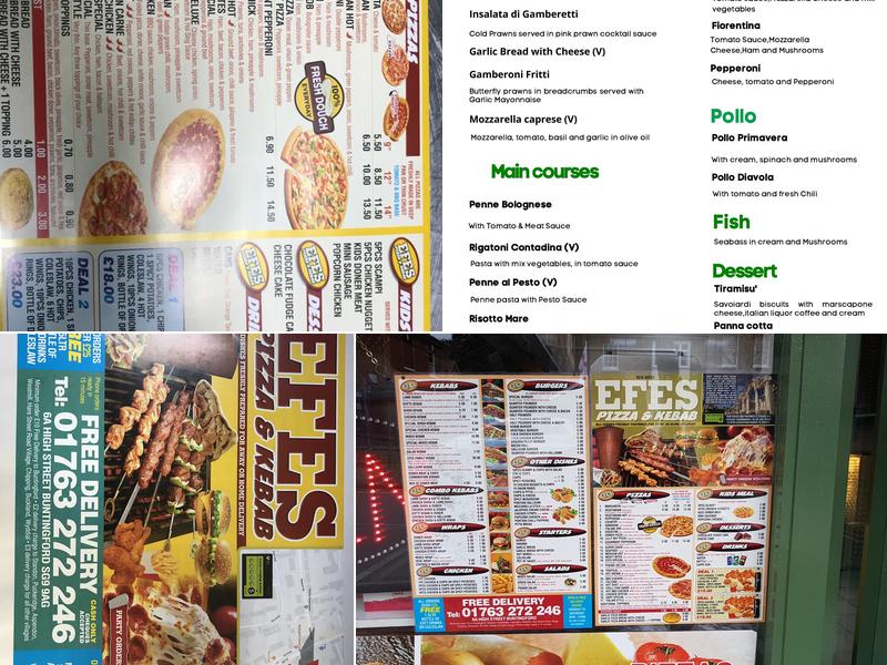 Efes Kebab Menu